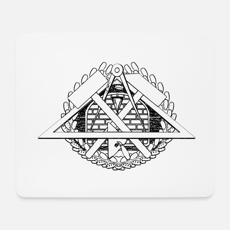 Muster Emblem Symbol Maurer Handwerk. - Mousepad (Querformat) - Weiß