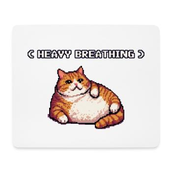 Chonky Pixel Cat Heavy Breathing - Mouse Pad (horizontal) - white - Front