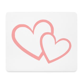 Valentinstag Pink Heart, Valentinstag - Mousepad (Querformat) - Weiß - Vorne