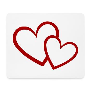 Valentine's Day Heart Red Gift Valentine's Day - Mouse Pad (horizontal) - white - Front