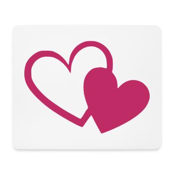 Valentine's Day Heart Red Gift Valentine's Day - Mouse Pad (horizontal) - white - Front