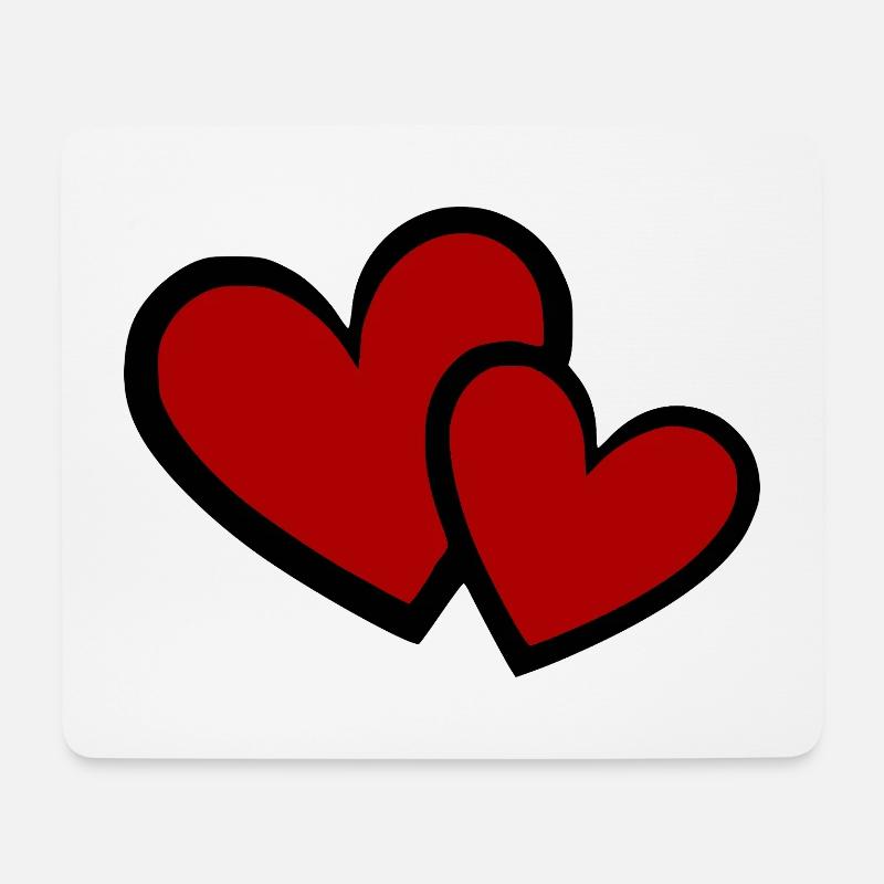 Valentinstag Herz rot Valentinstag Geschenk Valen - Mousepad (Querformat) - Weiß