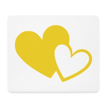 yellow heart yellow kbe hearts heart pattern - Mouse Pad (horizontal) - white - Front