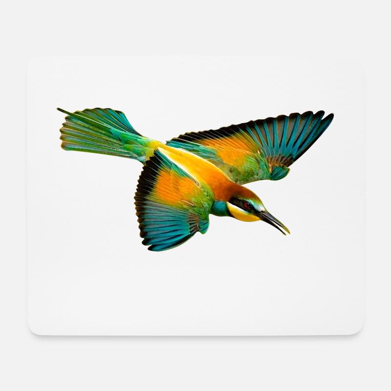 Bienenfresser Vogel - Mousepad (Querformat) - Weiß