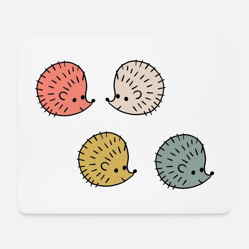 Igel Spaziergang - Mousepad (Querformat) - Weiß
