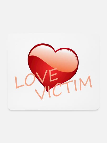 LOVE VICTIM - Mousepad (Querformat) - Weiß