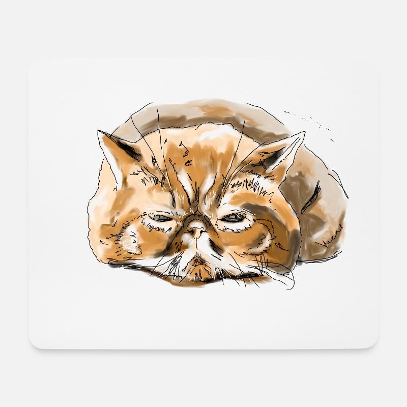Chat persan - Tapis de souris (format paysage) - blanc