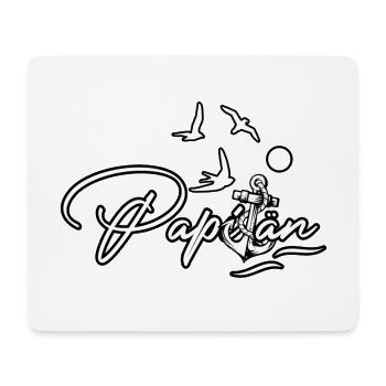 Papitän Papa Kapitän Geschenk Happy - Mousepad (Querformat) - Weiß - Vorne