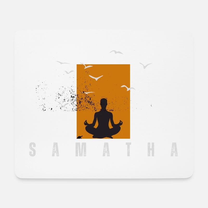 Smatha Meditation - Mouse Pad (horizontal) - white