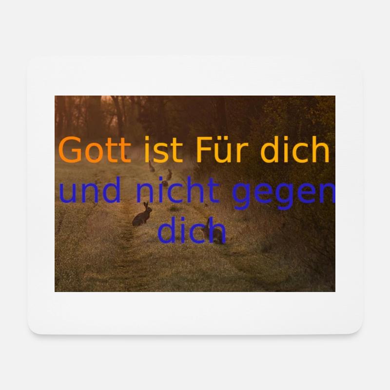 Gott ist für dich - Mousepad (Querformat) - Weiß