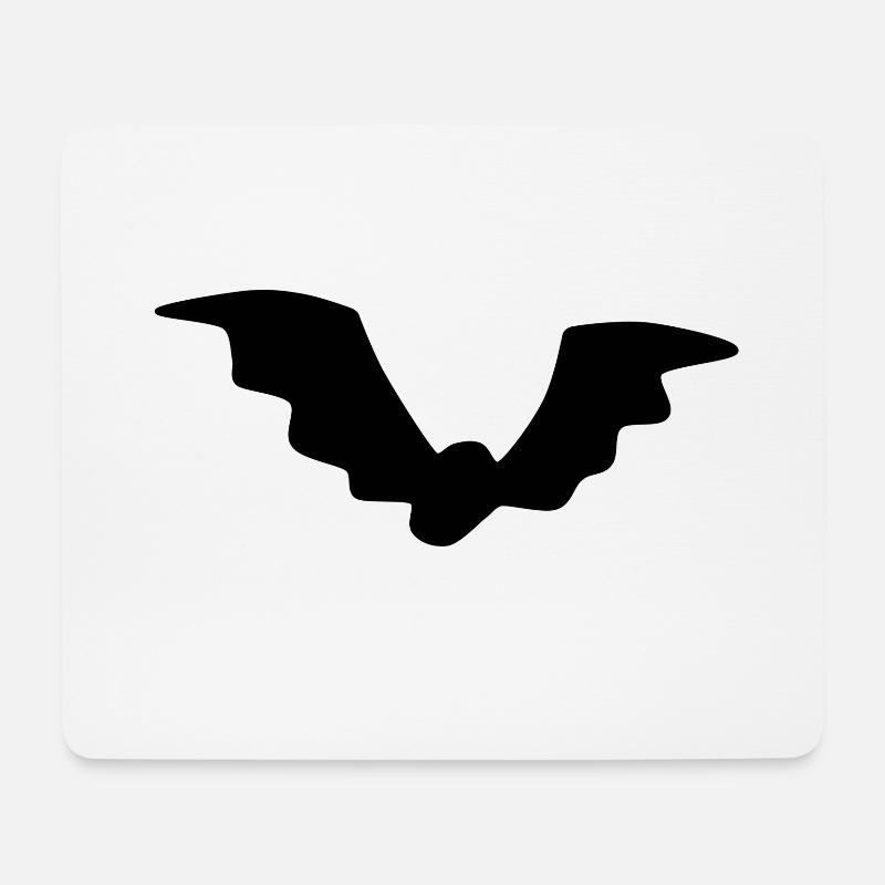 Bat black comic silhouette vampire sweetheart - Mouse Pad (horizontal) - white