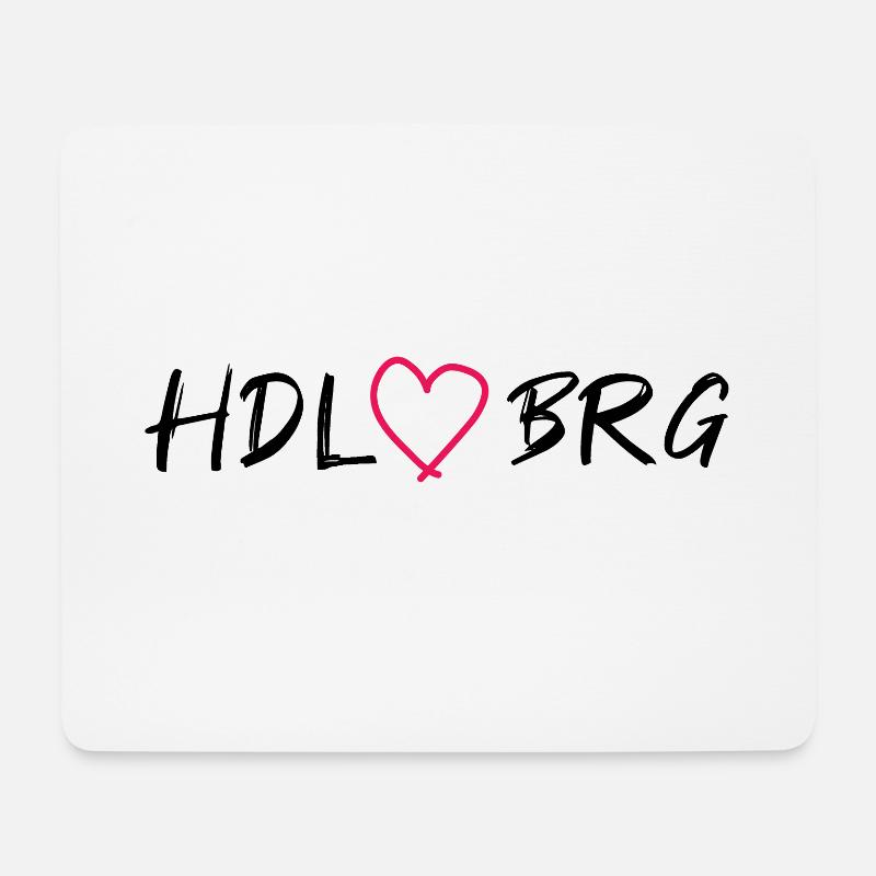 Heidelberg Hdlbrg mit Herz - Mousepad (Querformat) - Weiß