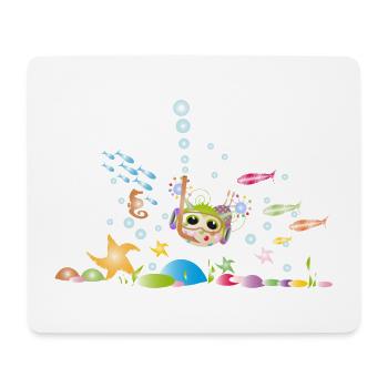 Taucher - Mousepad (Querformat) - Weiß - Vorne