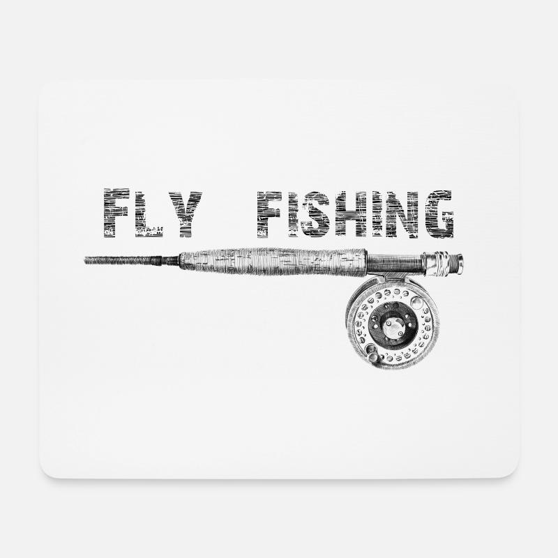 Fly fishing - Mousepad (Querformat) - Weiß
