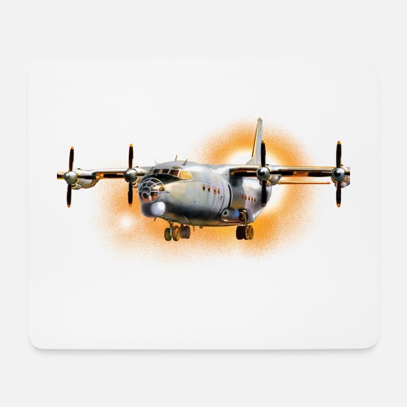 Transport Flugzeug Antonov-12 - Mousepad (Querformat) - Weiß