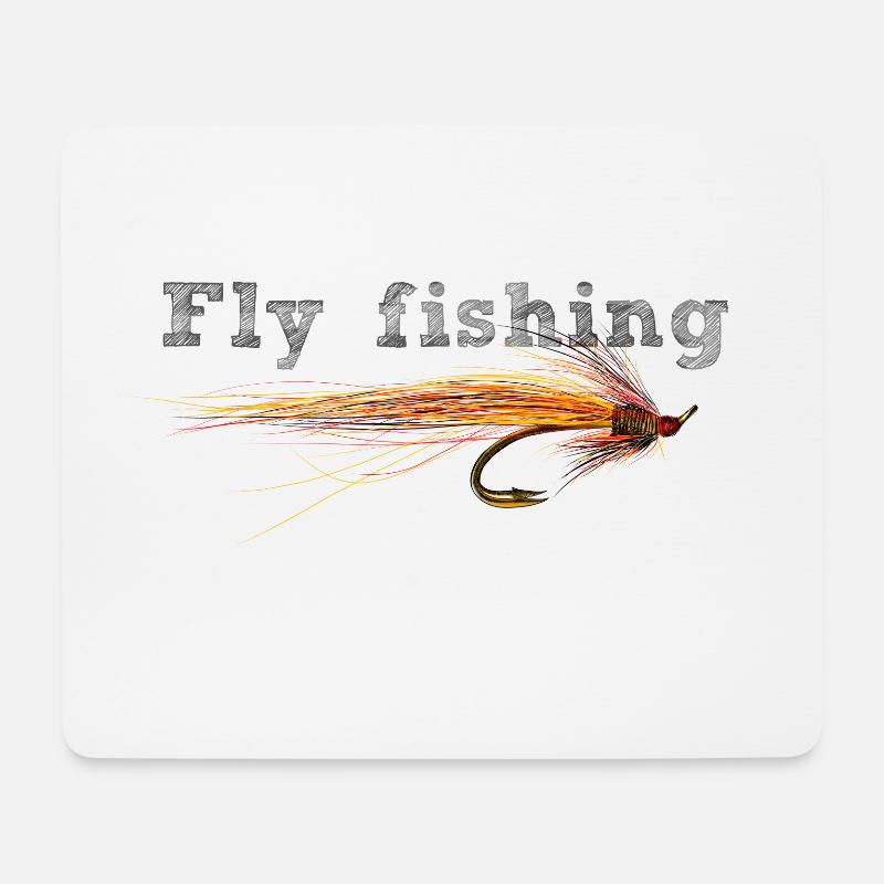 Fly fishing - Mousepad (Querformat) - Weiß