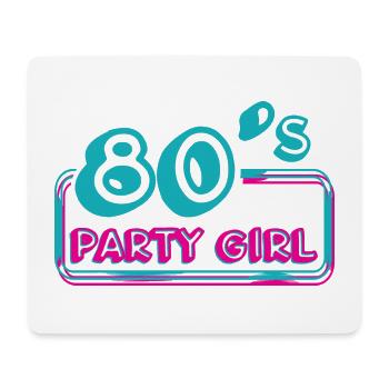 80'S PARTY GIRL - Mousepad (Querformat) - Weiß - Vorne