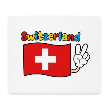 Switzerland Flag - Mouse Pad (horizontal) - white - Front