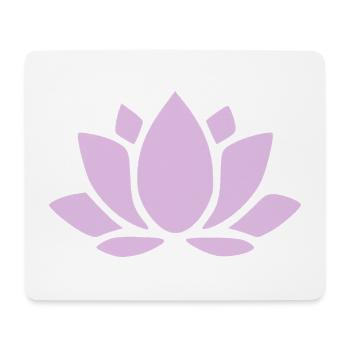 Lotusblume Lotusblüte violett Blume Blüte Yoga - Mousepad (Querformat) - Weiß - Vorne