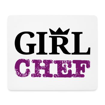 Girl Chef - Statement Design & Typografie - Mousepad (Querformat) - Weiß - Vorne