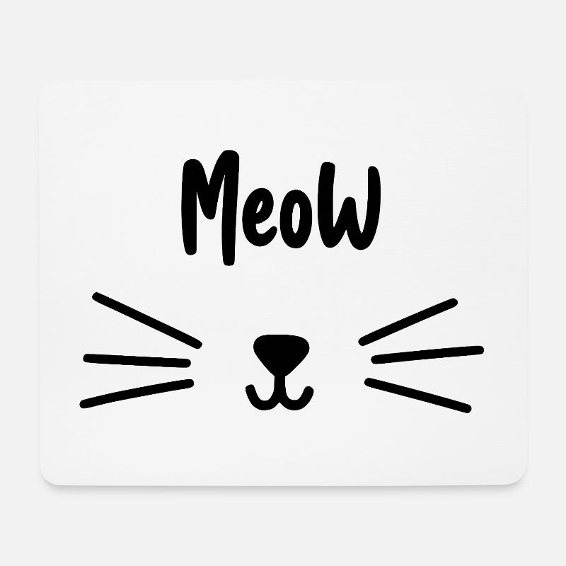 Miaou - Tapis de souris (format paysage) - blanc