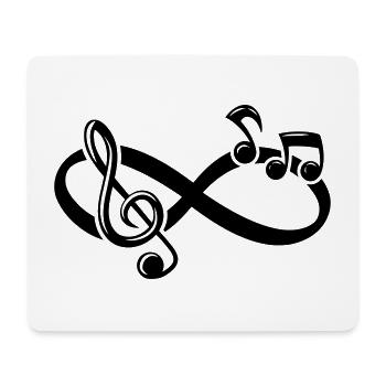 Musique infinie Clé de partitions Notes musicales - Tapis de souris (format paysage) - blanc - Devant