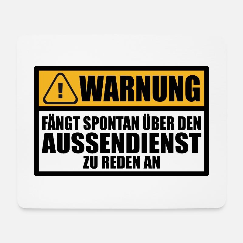 Außendienstmitarbeiter Aussendienst Sprüche Lustig - Mousepad (Querformat) - Weiß