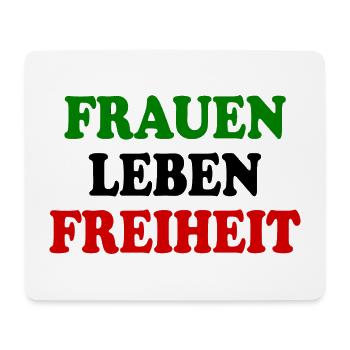 Frauen leben freiheit - Mousepad (Querformat) - Weiß - Vorne