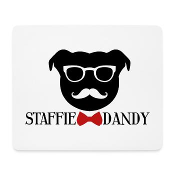 Der Dandy Staffie - 010 - Mousepad (Querformat) - Weiß - Vorne