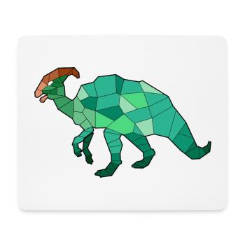 Parasaurolophus Geometric Dinosaur - Mouse Pad (horizontal) - white - Front