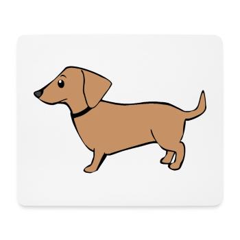 mignon teckel chiens t-shirt cadeau enfants - Tapis de souris (format paysage) - blanc - Devant