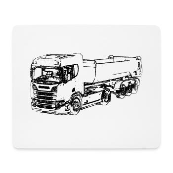 Truck Muldenkipper Kipper LKW camion ciężarówka - Mousepad (Querformat) - Weiß - Vorne