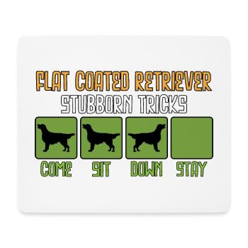 Flat Coated Retriever Dictons drôles drôles - Tapis de souris (format paysage) - blanc - Devant