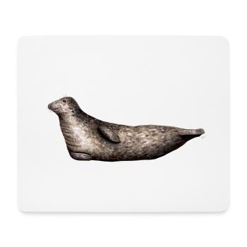 Grau Siegel - Siegel Grau - Grau Phoque - Mousepad (Querformat) - Weiß - Vorne