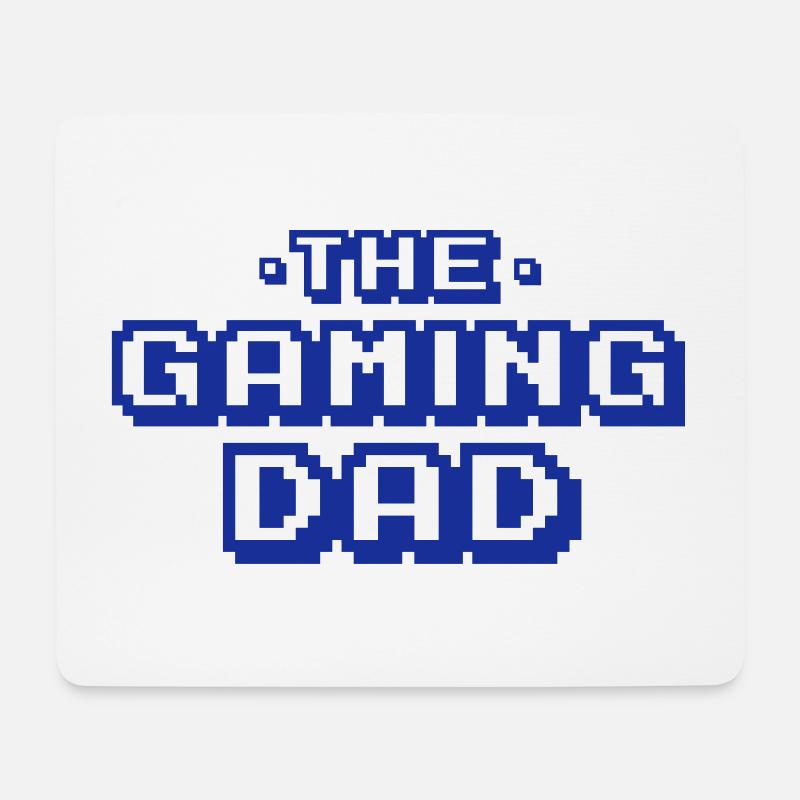 gaming dad gamer papa zocker - Mousepad (Querformat) - Weiß