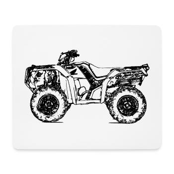 ATV Quad offroad terrain Honnd - Tapis de souris (format paysage) - blanc - Devant
