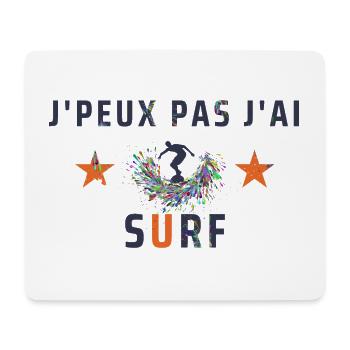 j peux pas j ai surf - Tapis de souris (format paysage) - blanc - Devant