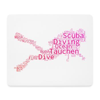 Geschenkidee für einen Tauch-Fan mit Gerätetauchen - Mousepad (Querformat) - Weiß - Vorne