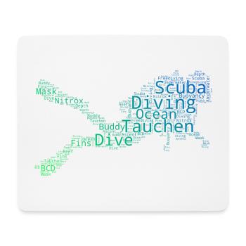 Geschenkidee für eine Tauch-Fanin mit Apnoetauchen - Mousepad (Querformat) - Weiß - Vorne