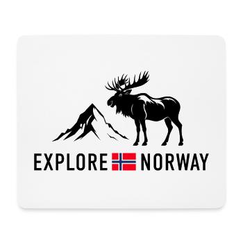 Explorez la Norvège | Scandinavie Norvège Montagnes Nature - Tapis de souris (format paysage) - blanc - Devant