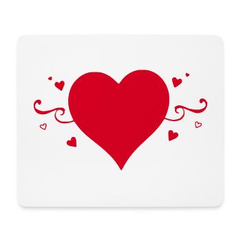 Valentines Red Heart, Valentine's Day - Mouse Pad (horizontal) - white - Front