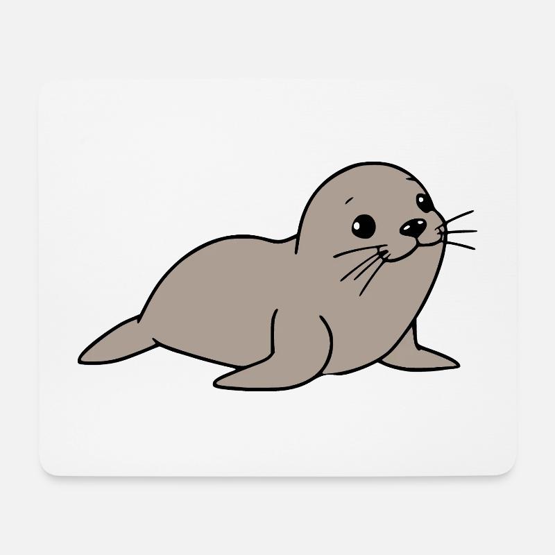 Seehund Robben T-shirt Geschenk Norddeutschland - Mousepad (Querformat) - Weiß