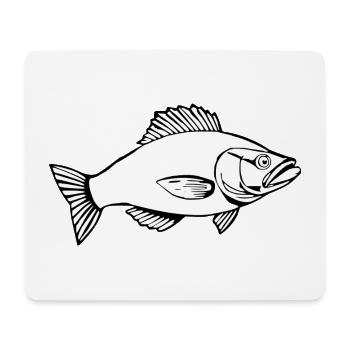 Poisson Poisson Pêcheur T-shirt Cadeau - Tapis de souris (format paysage) - blanc - Devant