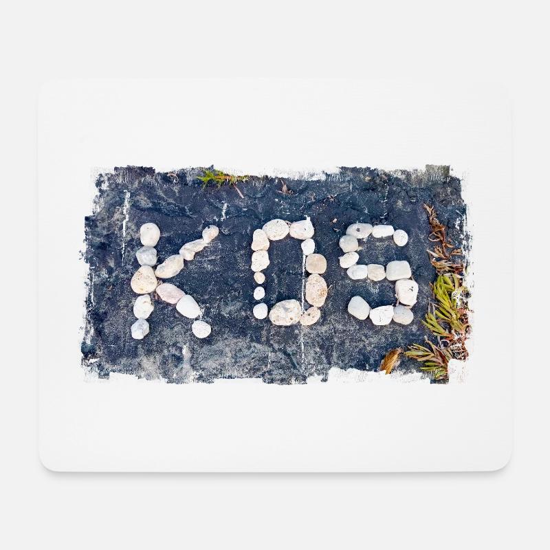 Kos in Stein - Mousepad (Querformat) - Weiß