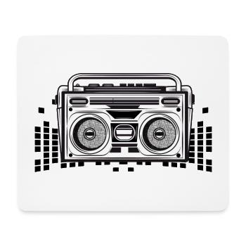 Kassetten Recorder im 80er Stencil Look - Mousepad (Querformat) - Weiß - Vorne