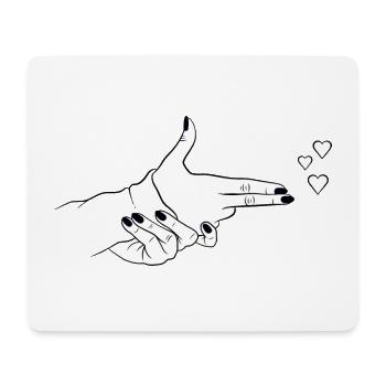 Hände Geste Pistole - Mouse Pad (horizontal) - white - Front