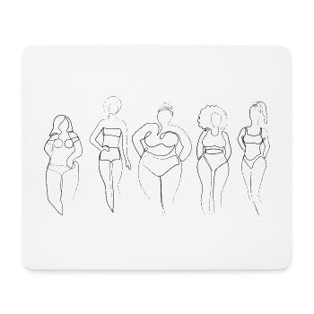Bodies are beautiful Line Art - Mousepad (Querformat) - Weiß - Vorne