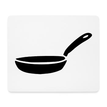Pfanne Topf kochen Symbol Geschenk Koch  - Mousepad (Querformat) - Weiß - Vorne
