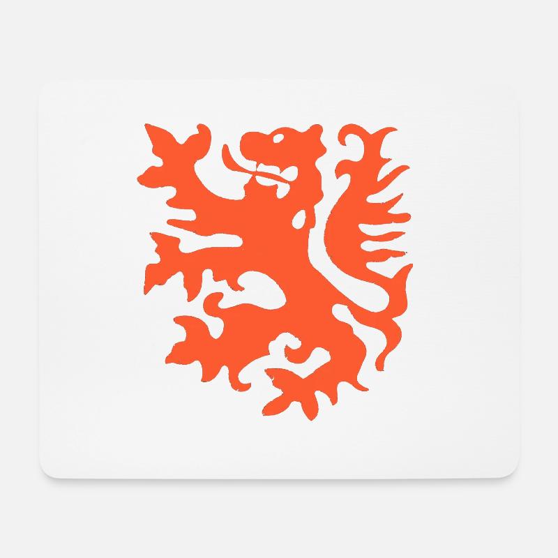 Leone Pays-Bas Orange 1974 Replica - Tapis de souris (format paysage) - blanc