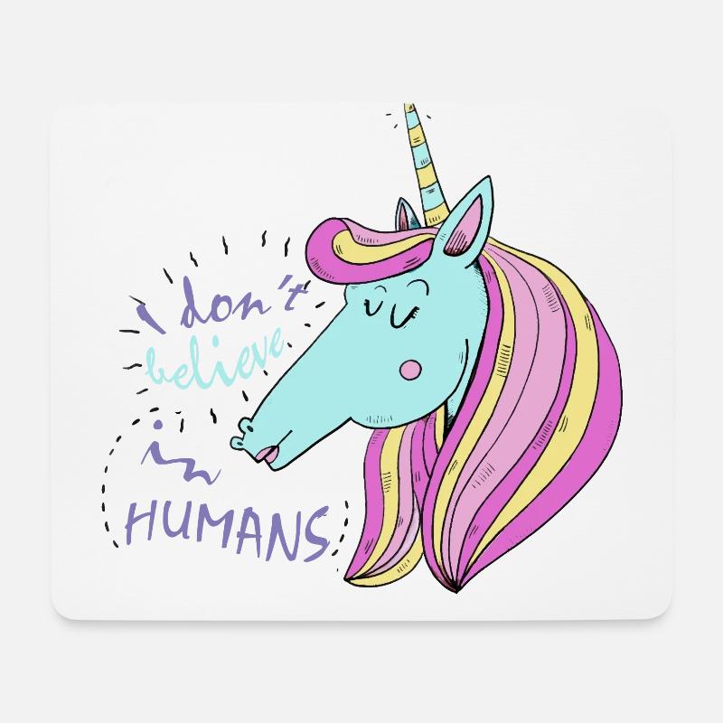 I dont believe in Humans - Mousepad (Querformat) - Weiß